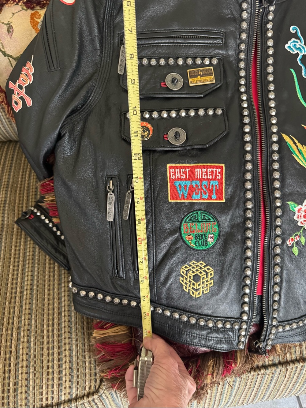 Double D Ranch RARE East Meets West Motorcycle Jacket Sz. Large - Picture 11 of 12